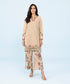 Women's Winter Unstitched Embroidered Khaddar Beige 2 Piece Suit
